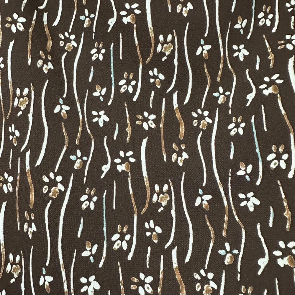 Vintage 90s Axcess Chocolate Brown Floral Midi Skirt Women’s Size Medium Boho - Picture 3 of 16